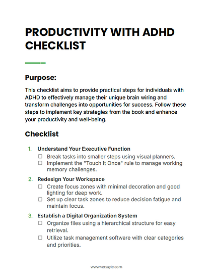 Productivity with ADHD Toolkit