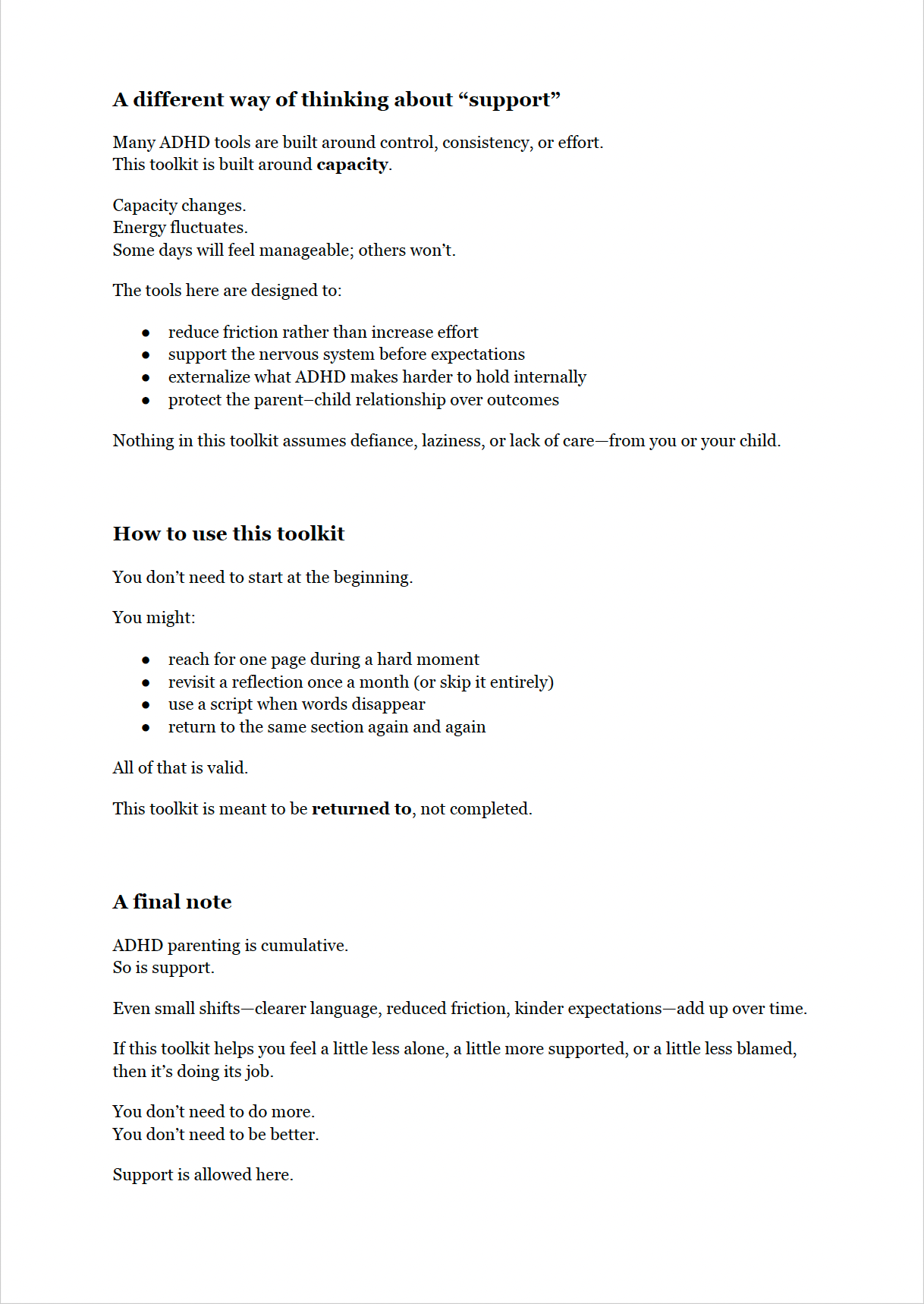 Raising a Child with ADHD – TOOLKIT