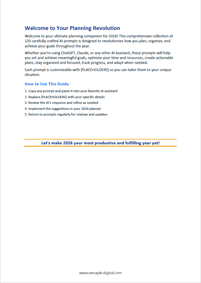 2026 Planning AI Prompt Book