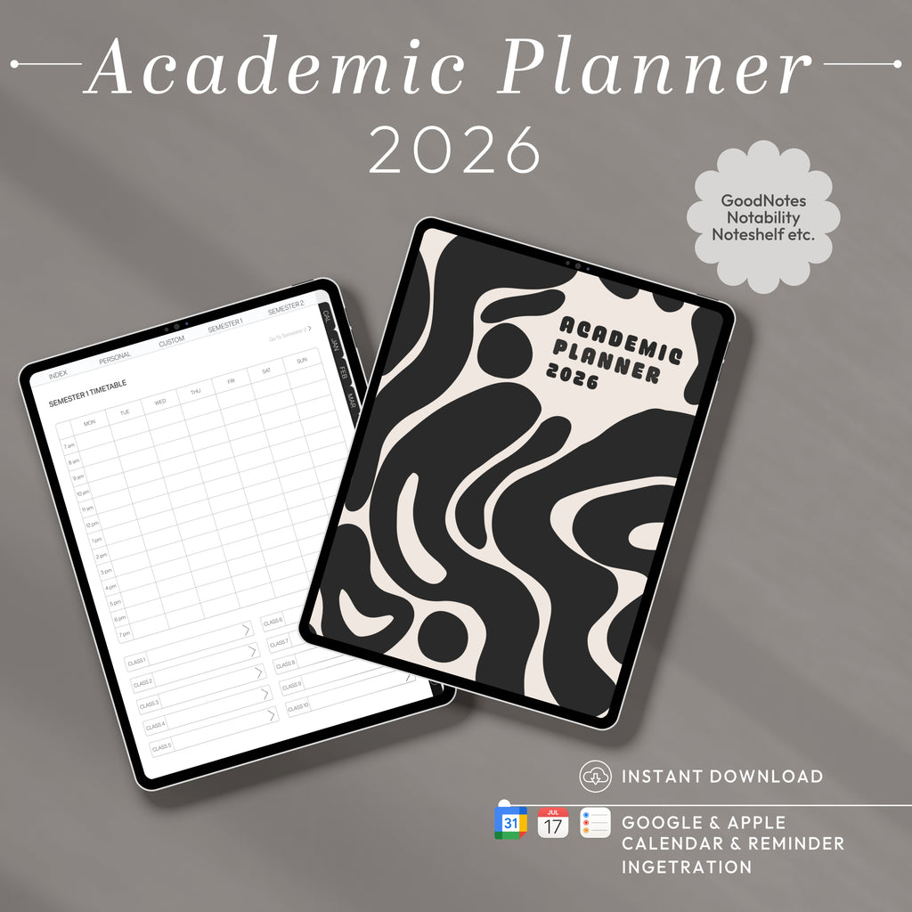 2026 All-in-One Student Digital Planner + Calendar Sync | Portrait