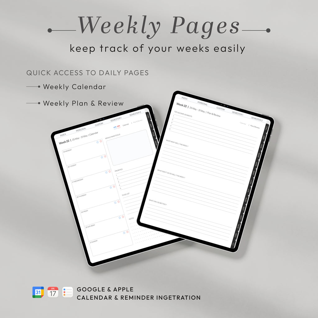 2026 All-in-One Student Digital Planner + Calendar Sync | Portrait