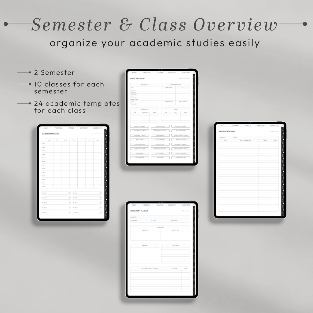 2026 All-in-One Student Digital Planner + Calendar Sync | Portrait