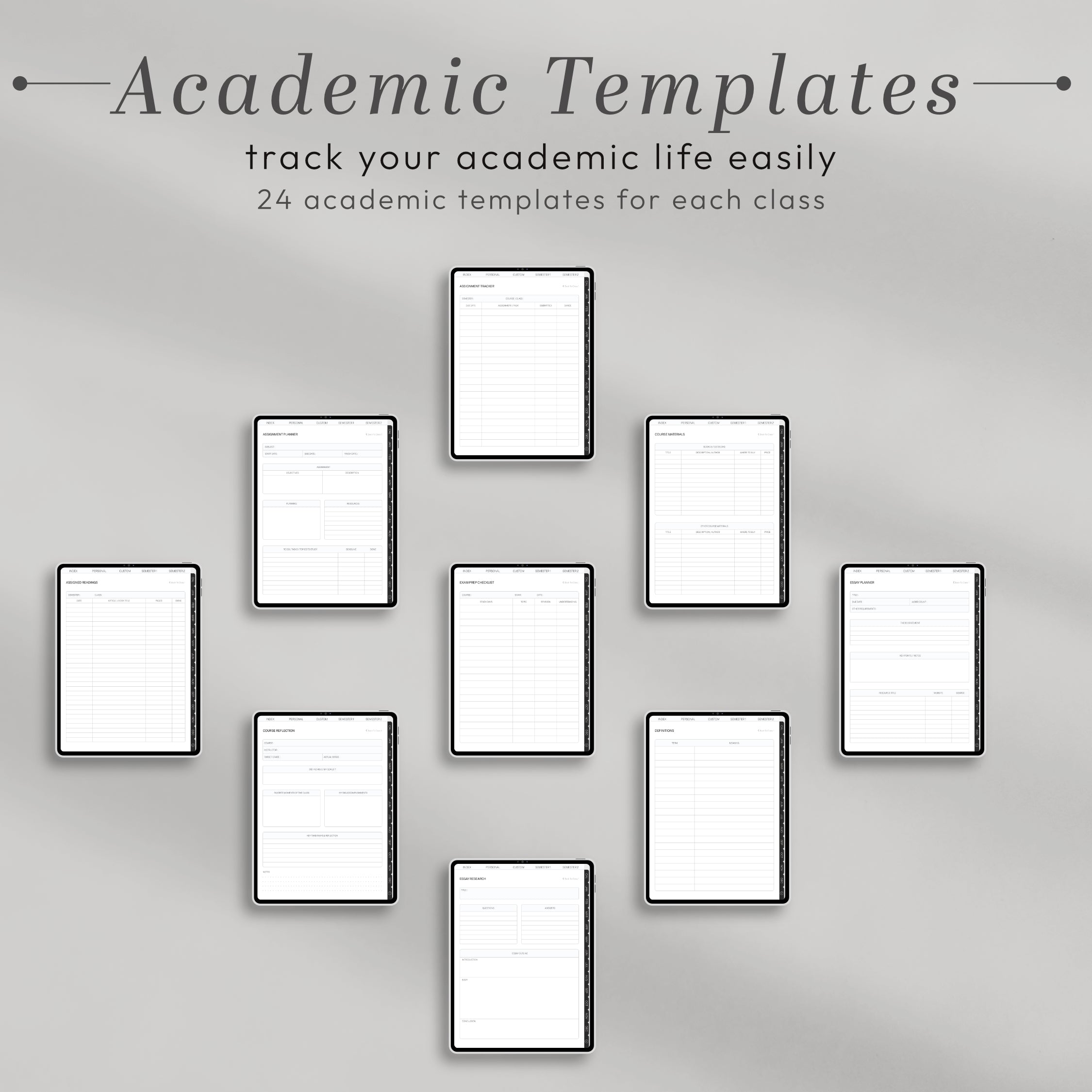 2026 All-in-One Student Digital Planner + Calendar Sync | Portrait