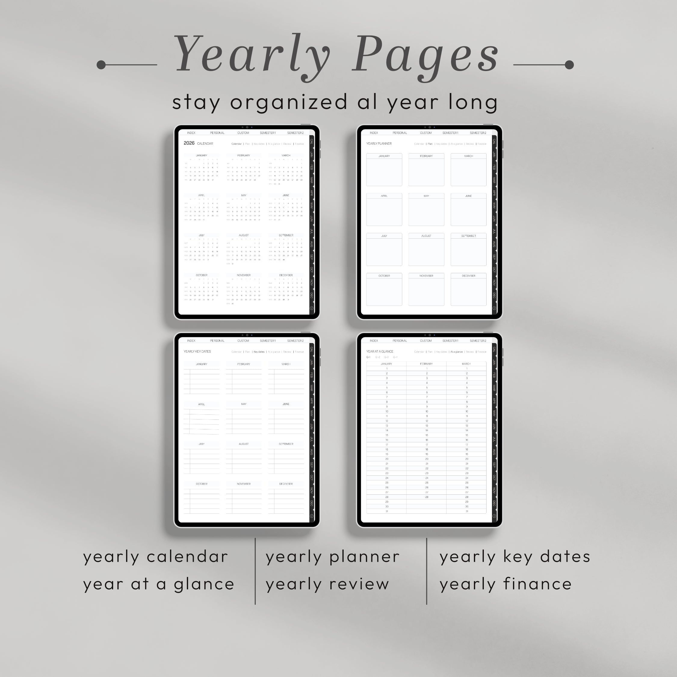 2026 All-in-One Student Digital Planner + Calendar Sync | Portrait