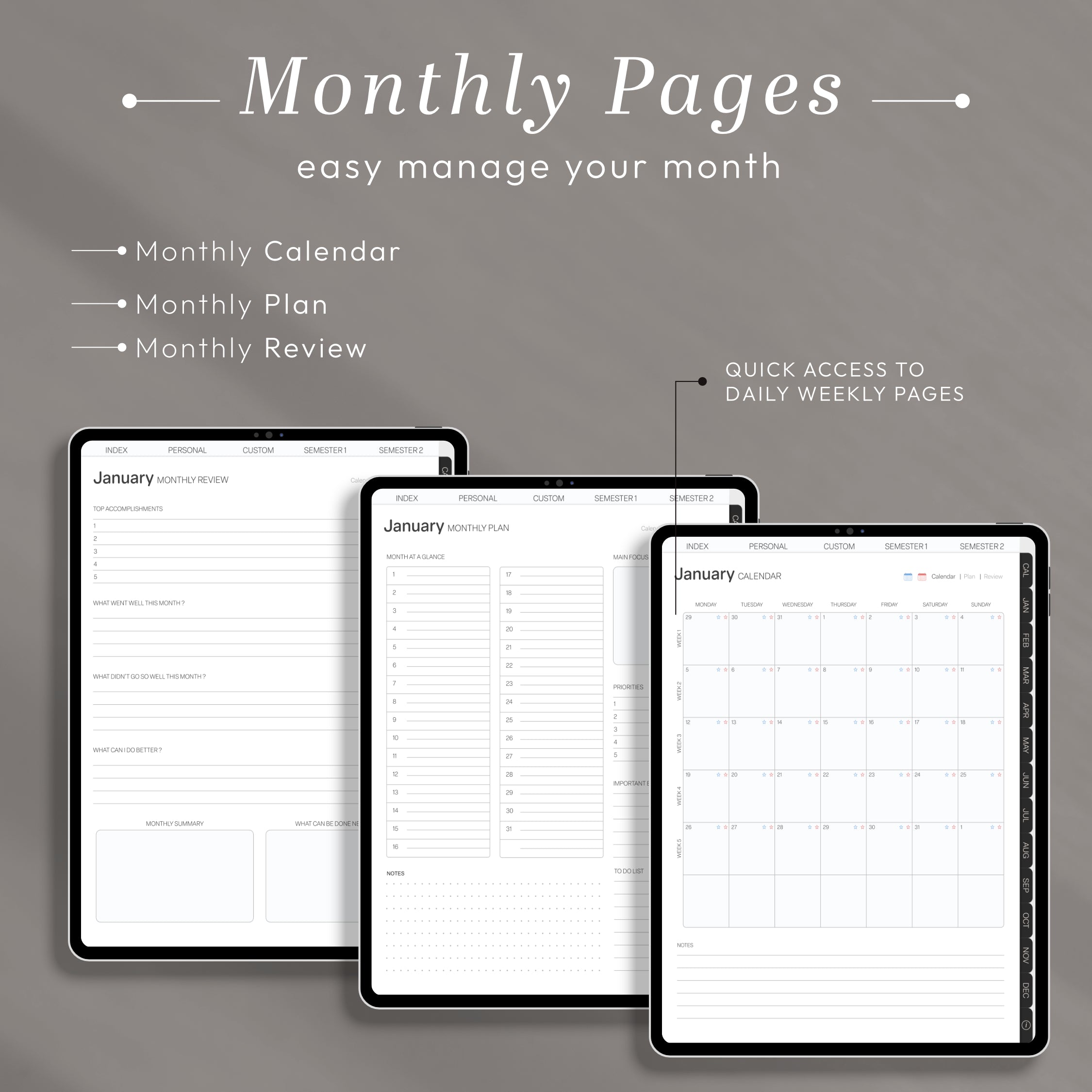 2026 All-in-One Student Digital Planner + Calendar Sync | Portrait