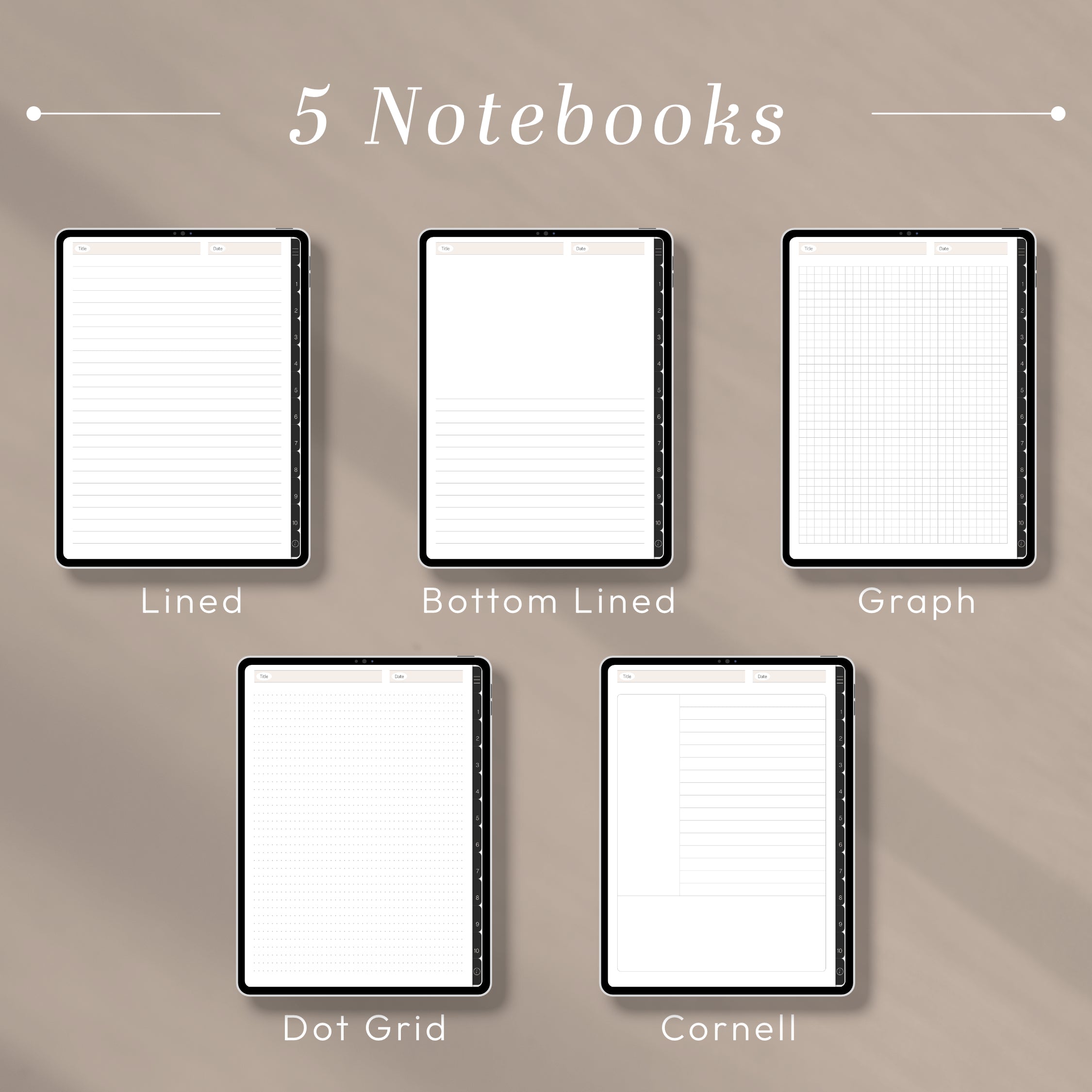 All-In-One PORTRAIT Digital Planner & Notebook BUNDLE