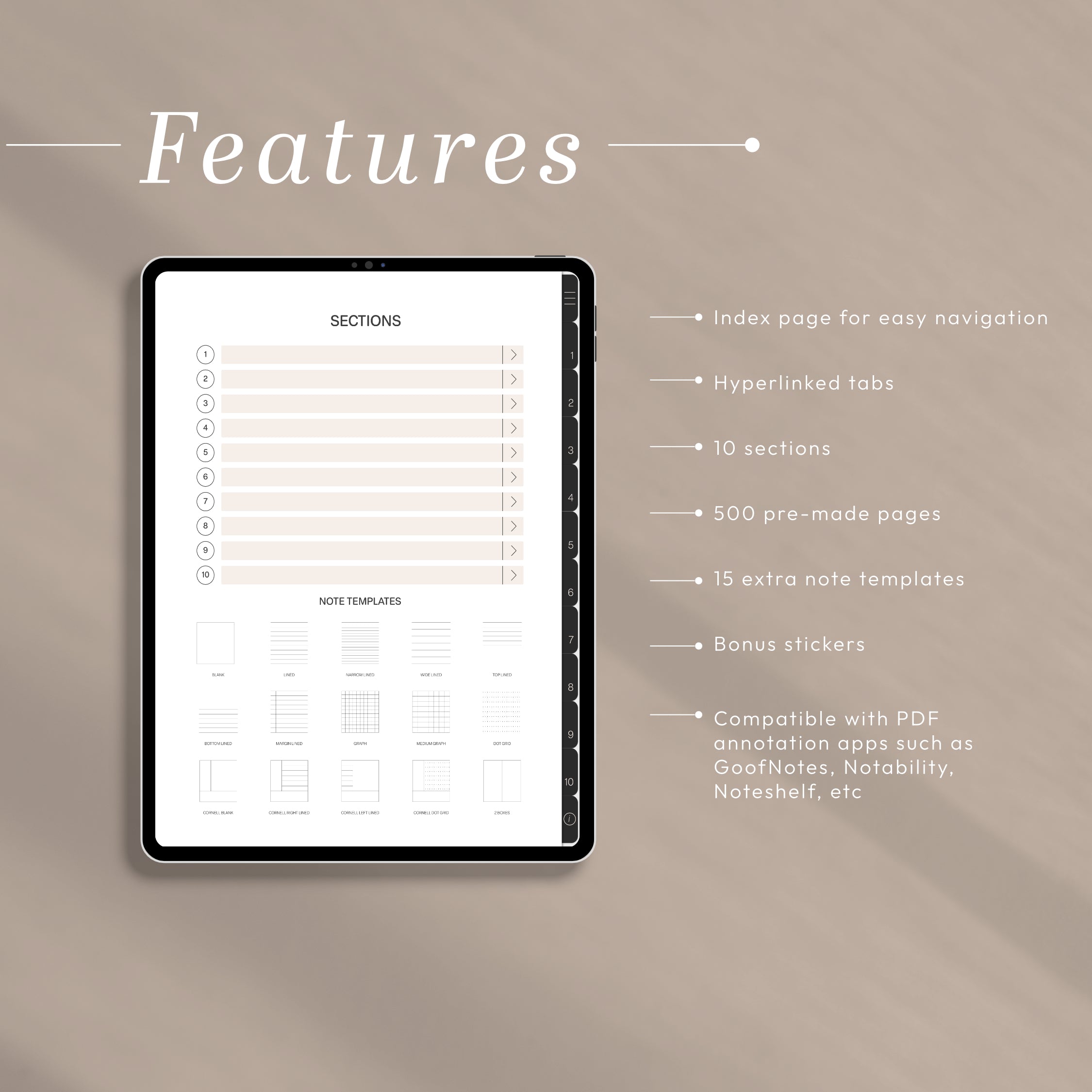 All-In-One PORTRAIT Digital Planner & Notebook BUNDLE