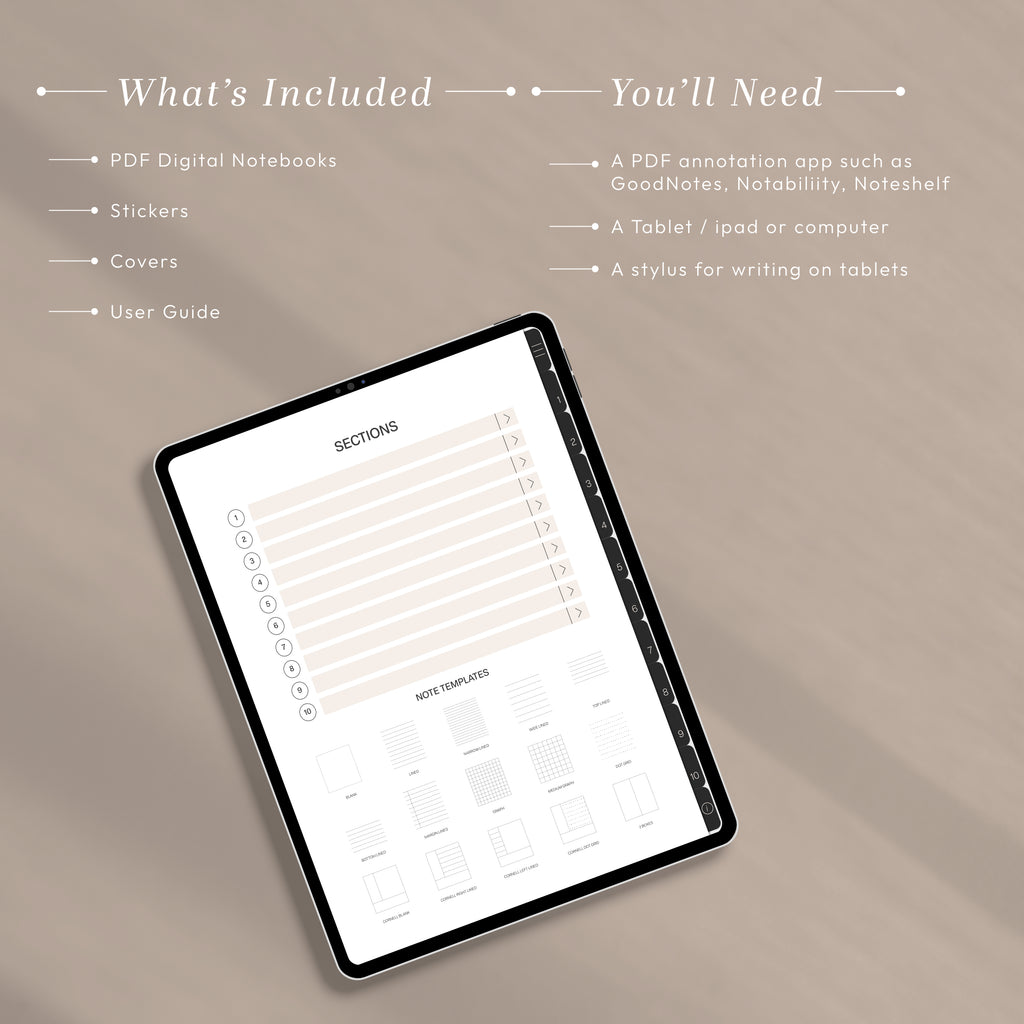 All-In-One PORTRAIT Digital Planner & Notebook BUNDLE