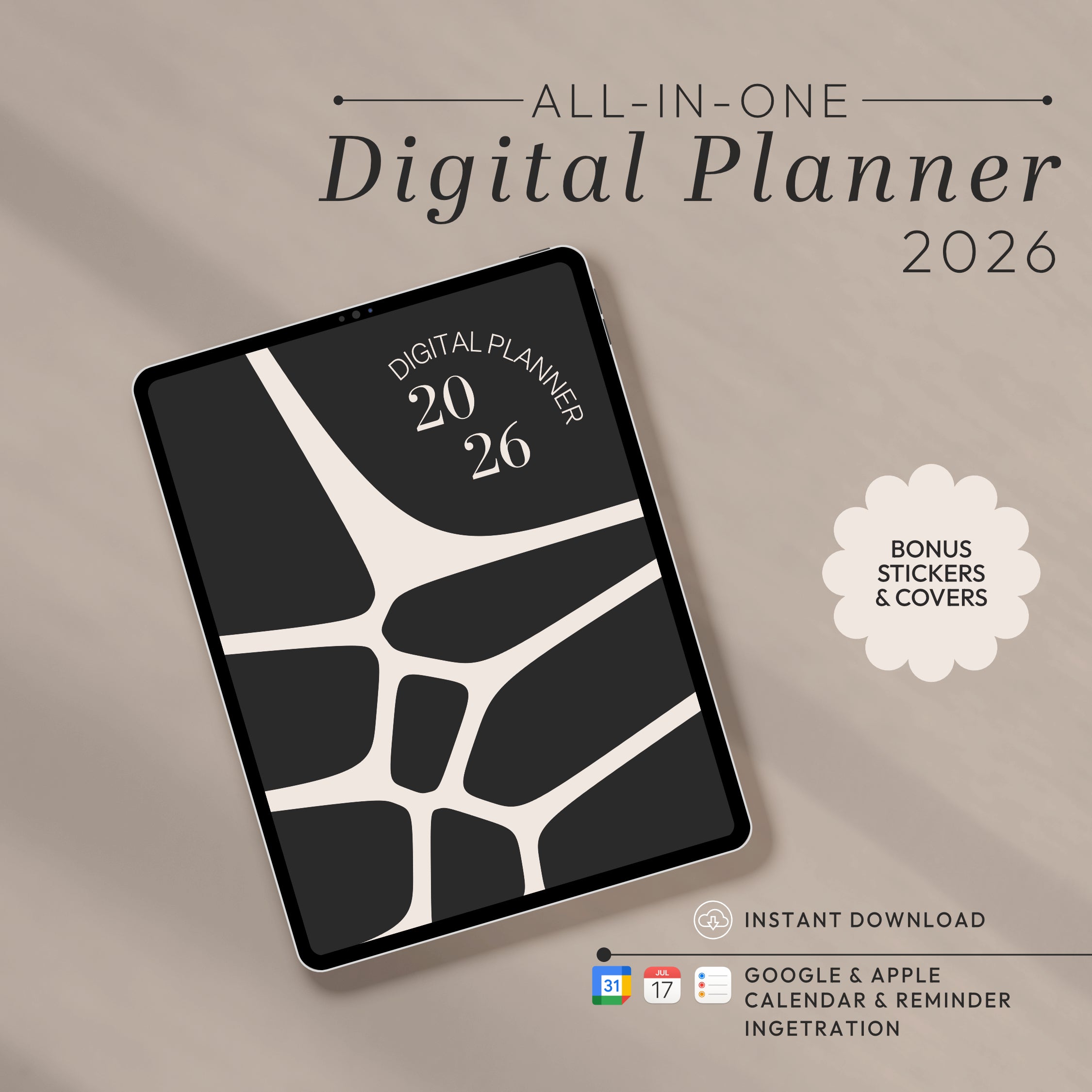 All-In-One PORTRAIT Digital Planner & Notebook BUNDLE