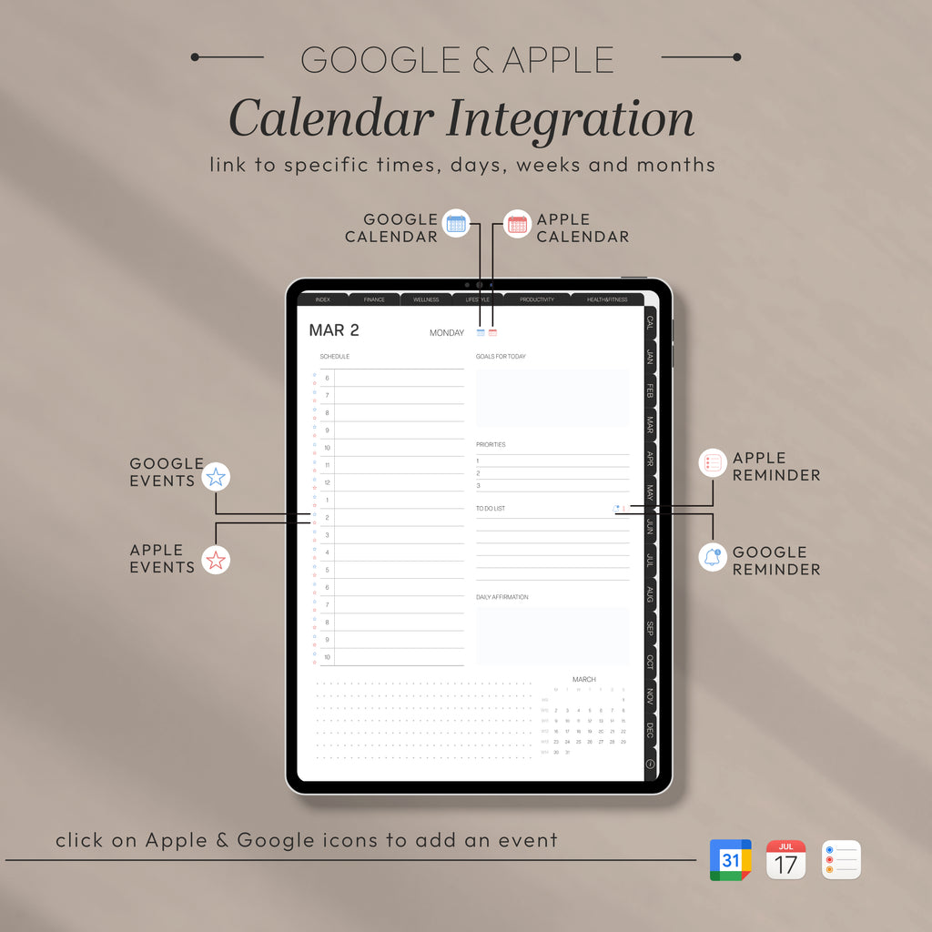 All-In-One PORTRAIT Digital Planner & Notebook BUNDLE