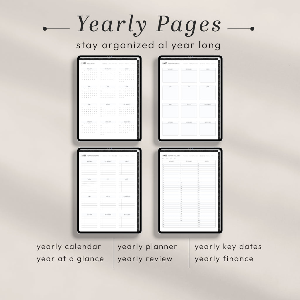 All-In-One PORTRAIT Digital Planner & Notebook BUNDLE