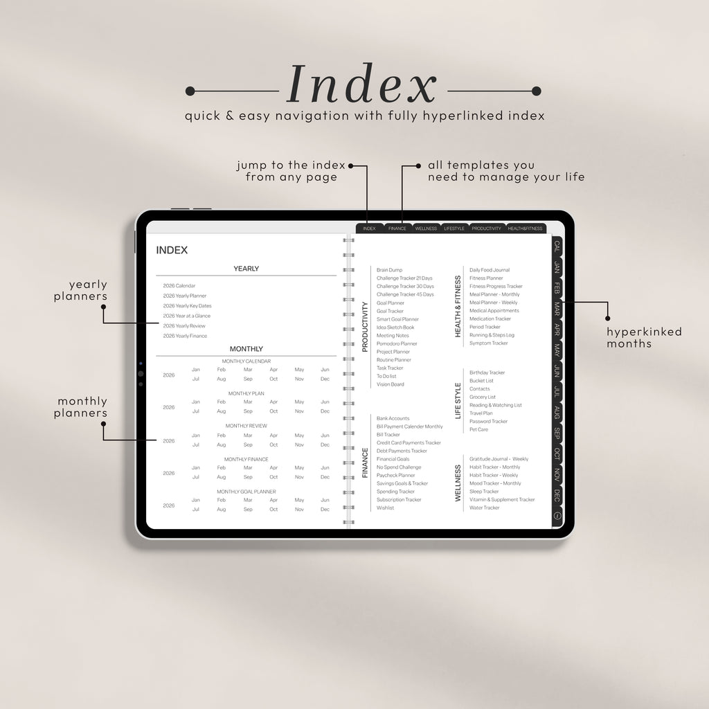 All-In-One LANDSCAPE Digital Planner & Notebook BUNDLE