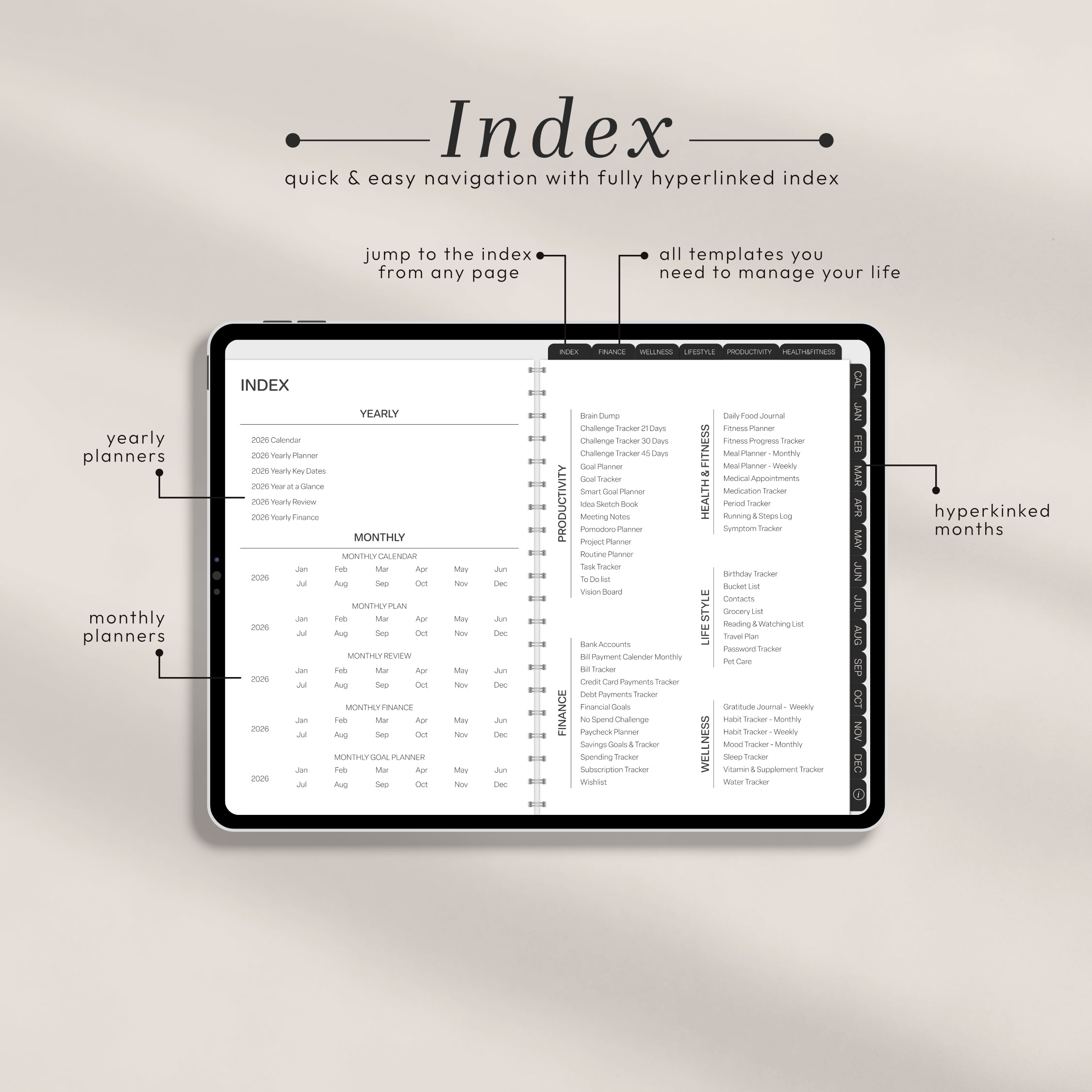 All-In-One LANDSCAPE Digital Planner & Notebook BUNDLE