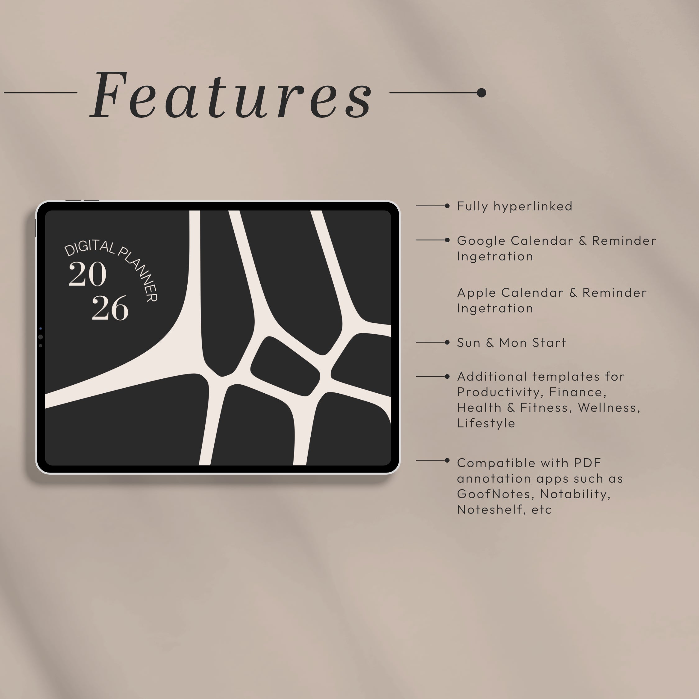 All-In-One LANDSCAPE Digital Planner & Notebook BUNDLE