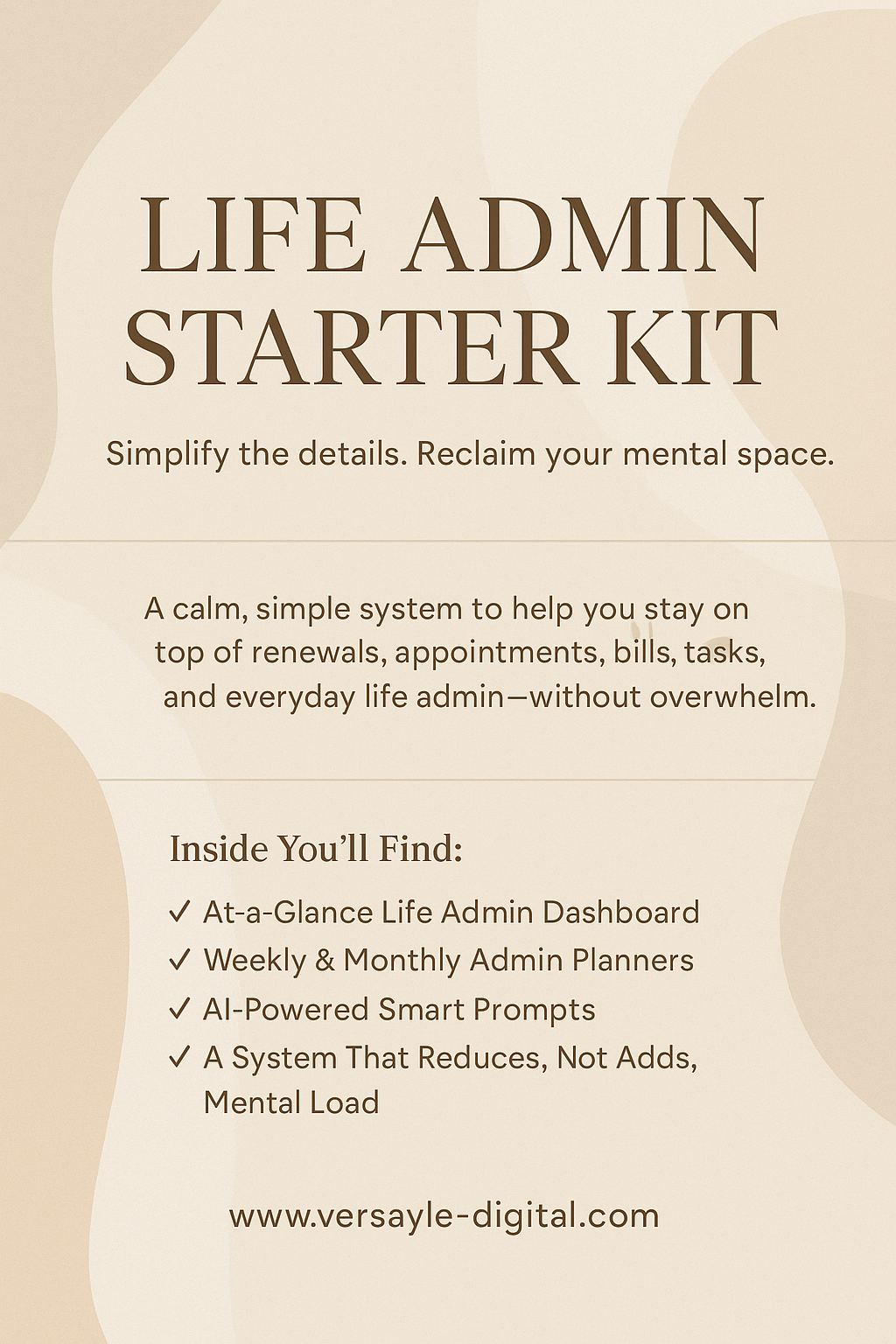 Life Admin Starter Kit • Essential Templates + Smart AI Prompts