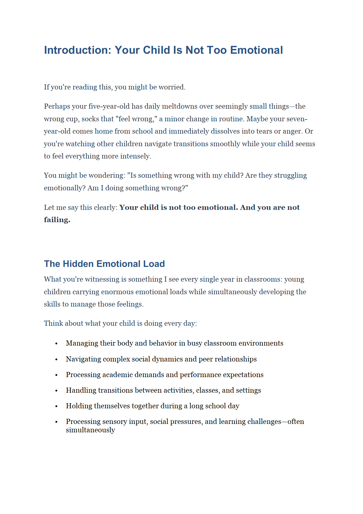 Big Emotions in Small Bodies - Parental Guide to Emotional Regulation - EBOOK + AUDIOBOOK