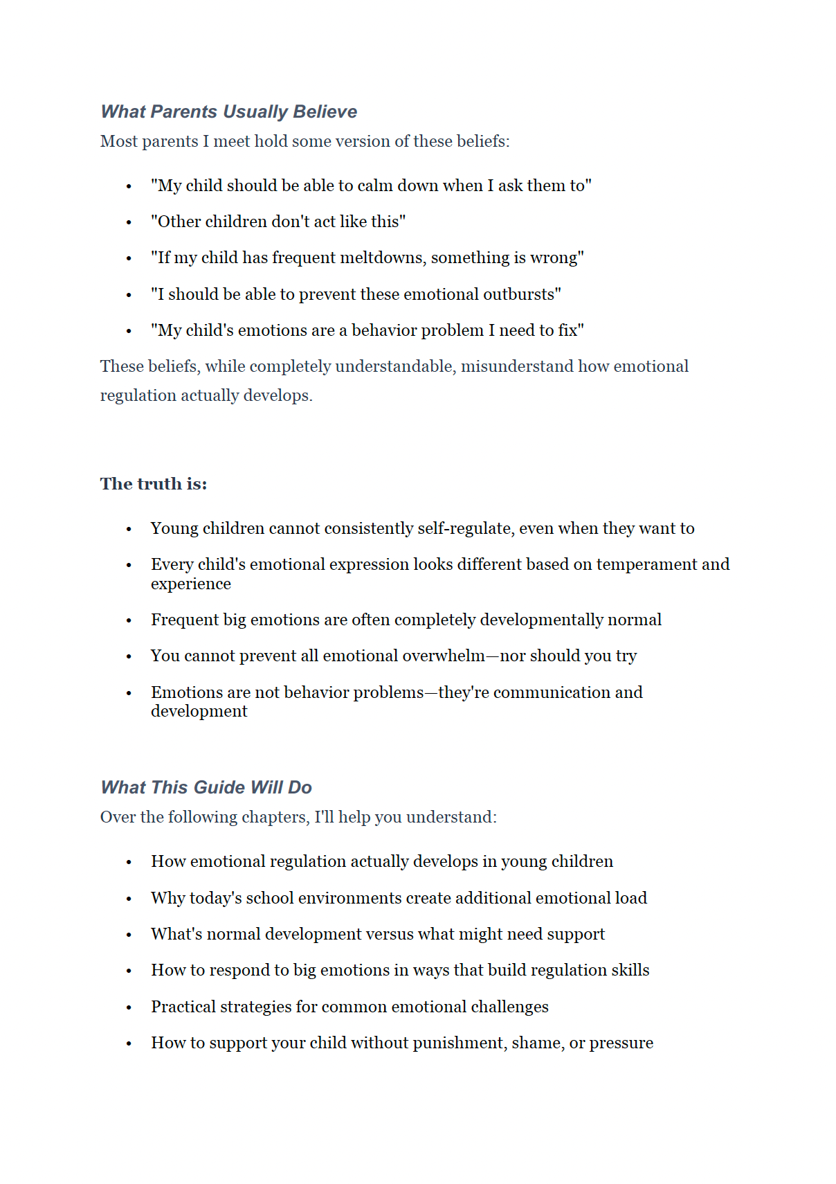 Big Emotions in Small Bodies - Parental Guide to Emotional Regulation - EBOOK + AUDIOBOOK