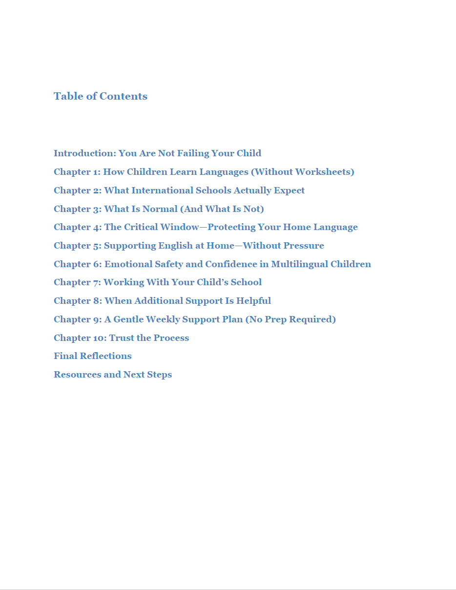 When English Isn't the First Language - Supporting Learning Without Pressure