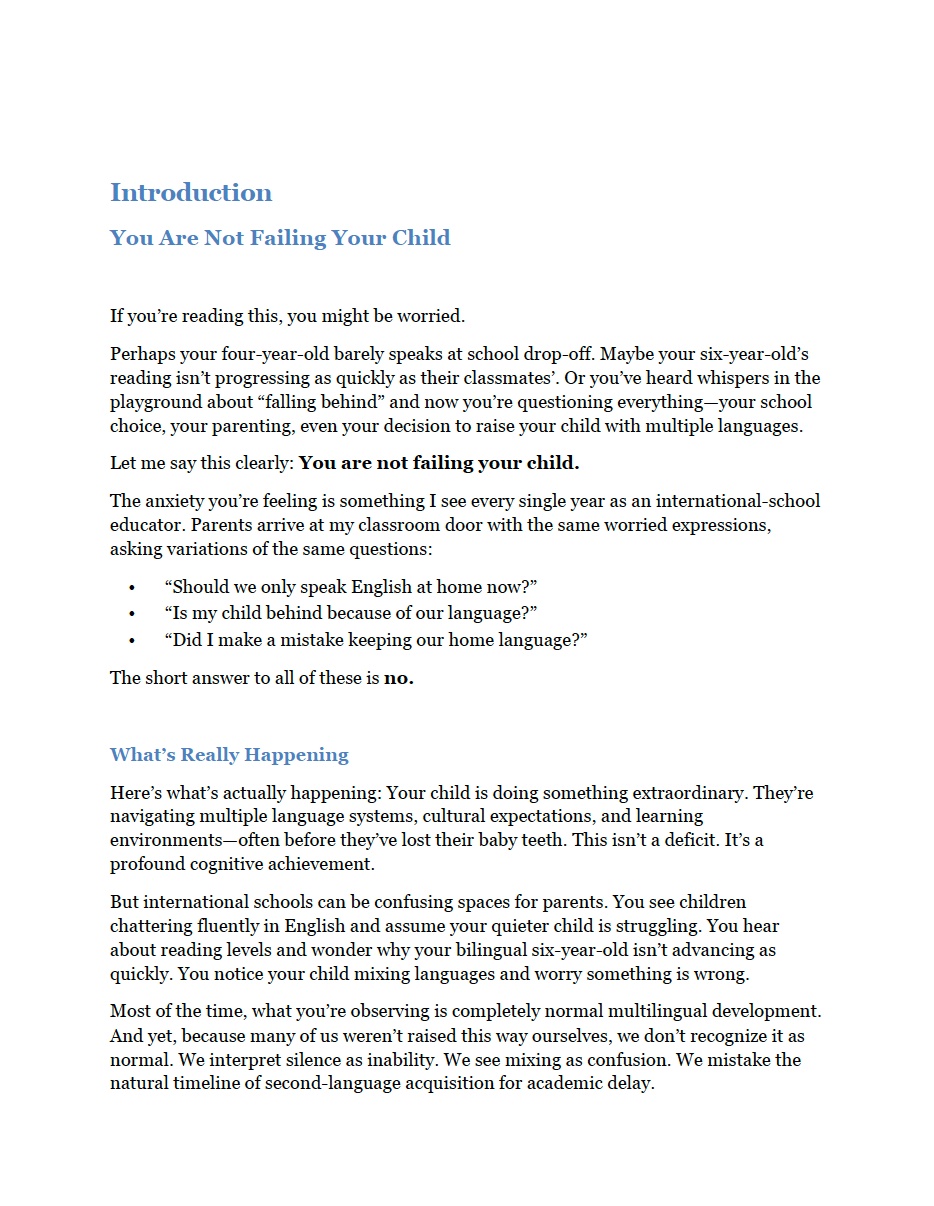 When English Isn't the First Language - Supporting Learning Without Pressure