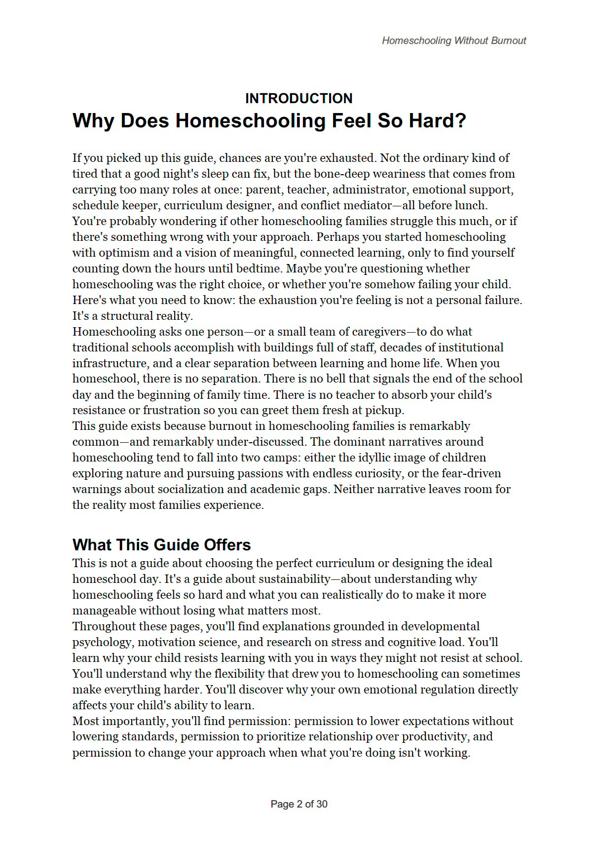 Homeschooling Without Burnout - A Practical Parenting Guide to Sustainable Learning, Emotional Balance & Family Well-Being