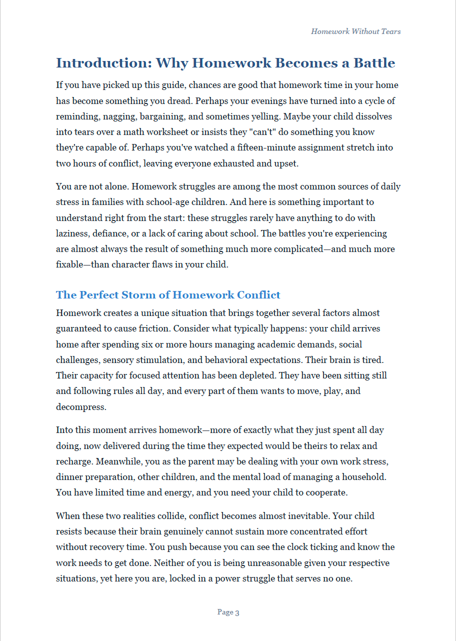 Homework Without Tears - A Calm, Practical Parenting Guide