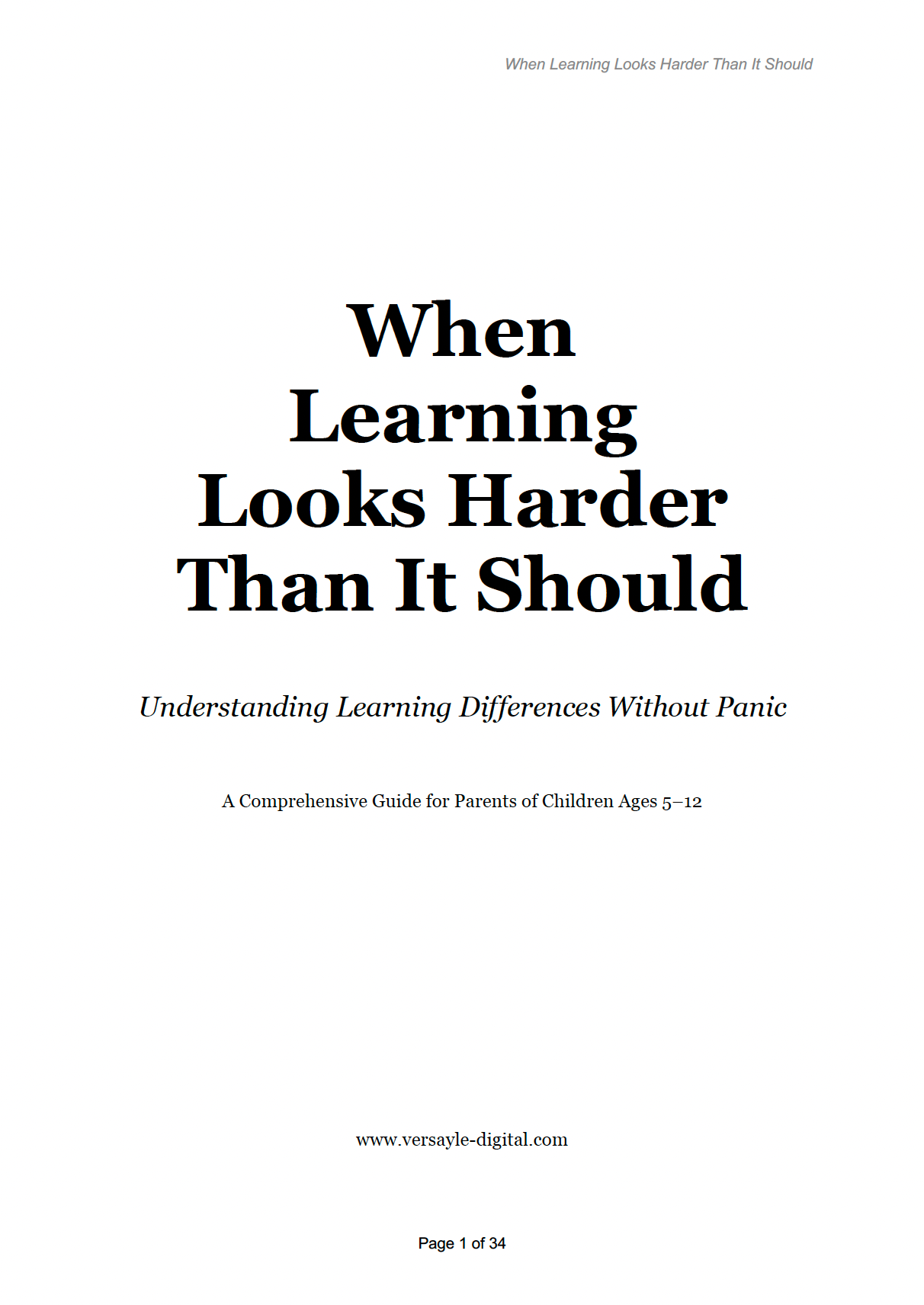 When Learning Looks Harder Than It Should - A Parenting Guide to Understanding Learning Struggles & Supporting Confidence