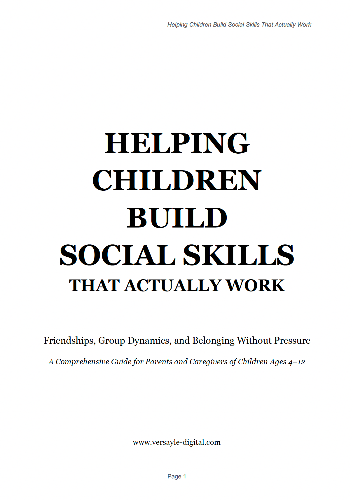 Helping Children Build Social Skills That Actually Work - A Parenting Guide to Confidence, Connection & Real-Life Social Success