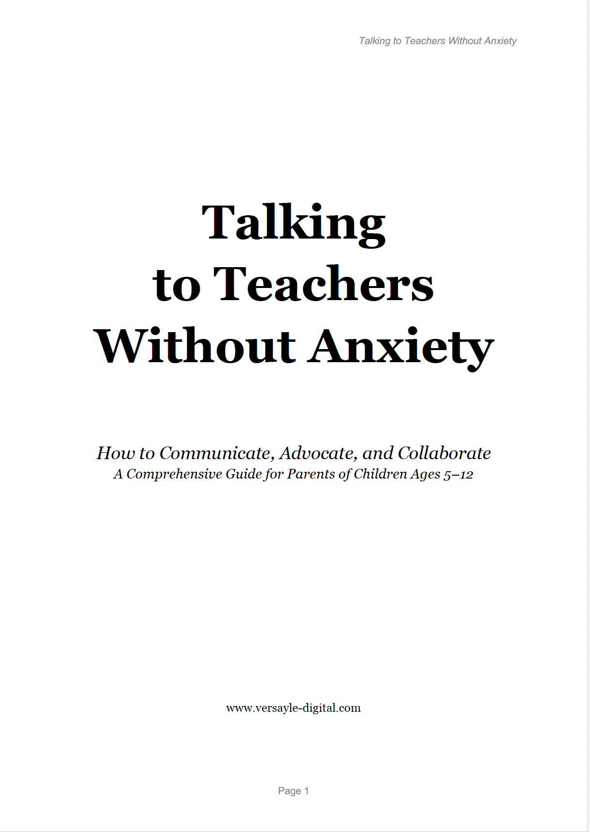 Talking to Teachers Without Anxiety - A Parenting Guide to Confident School Communication & Advocacy