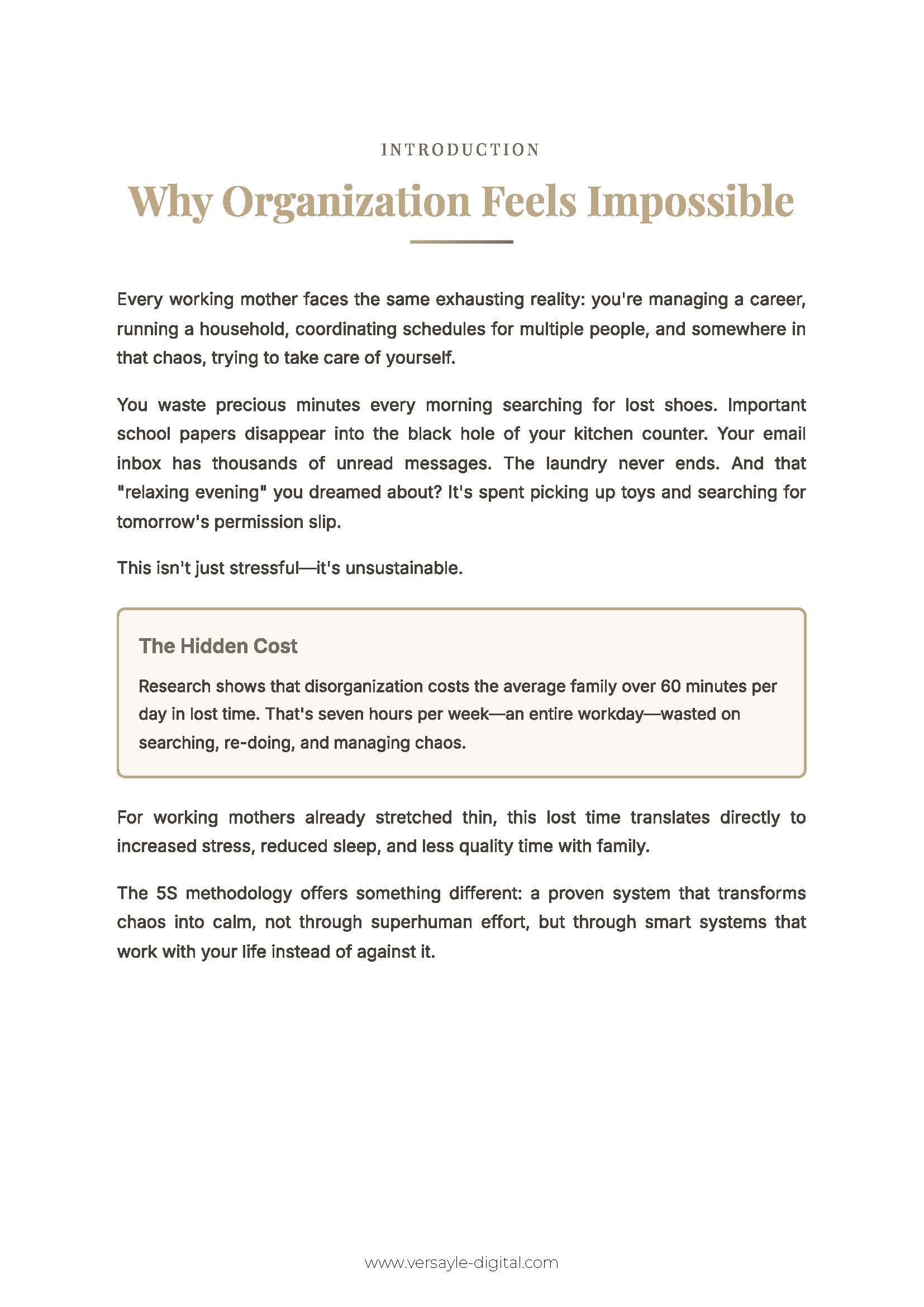 5S Organization System for Working Moms BUNDLE