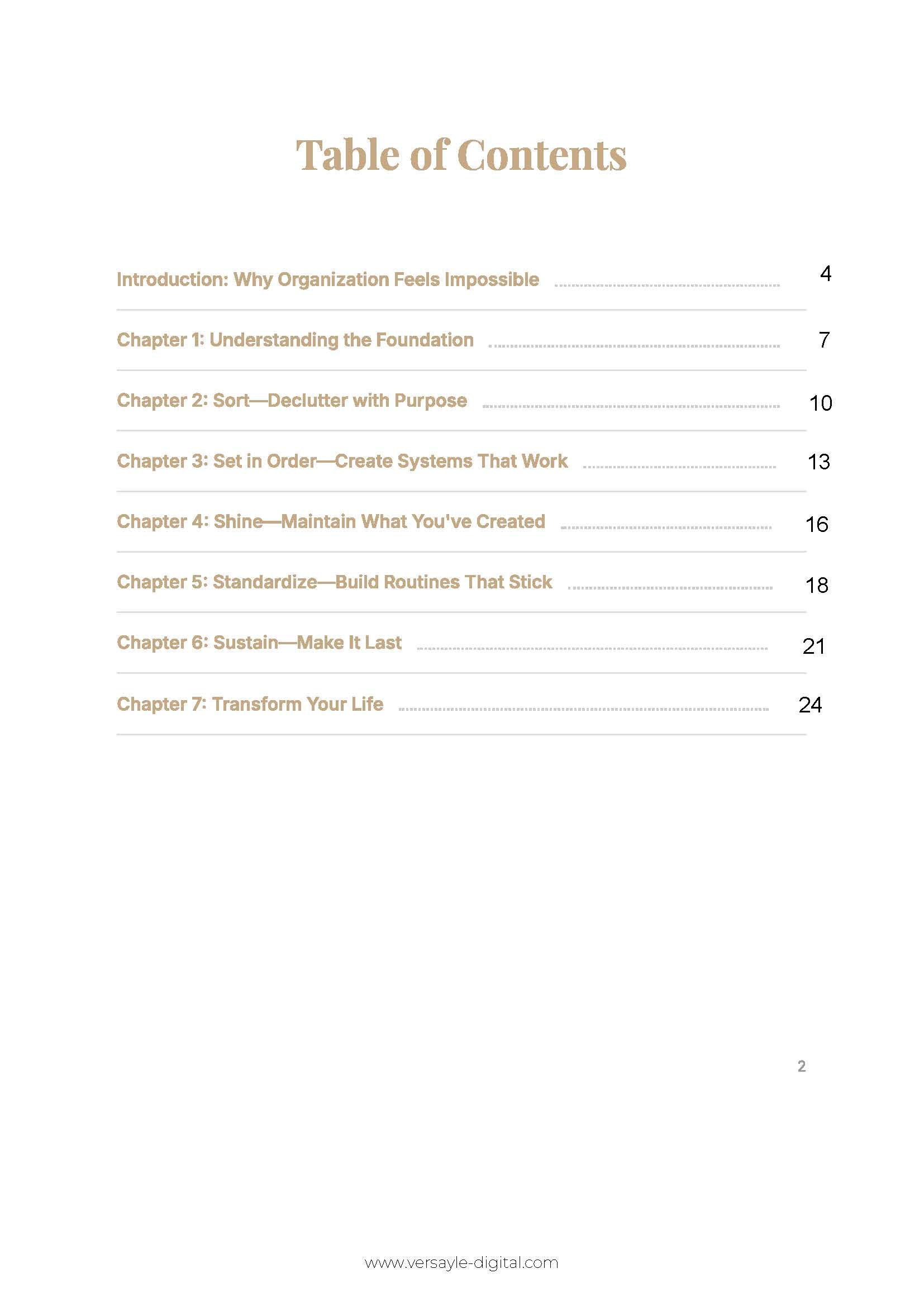 5S Organization System for Working Moms eBook
