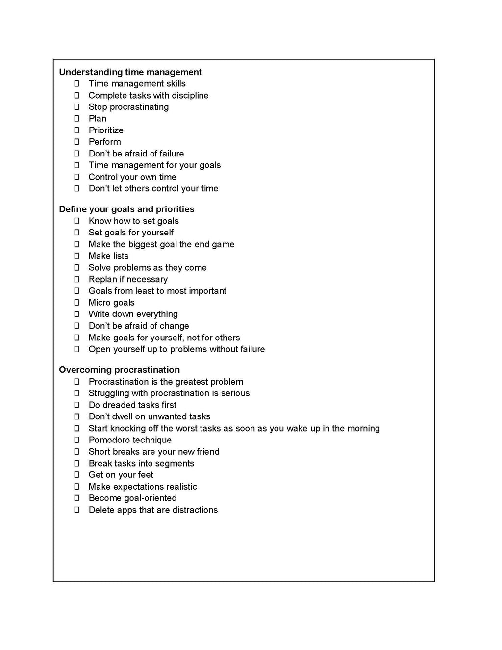 Time Mastery Toolkit