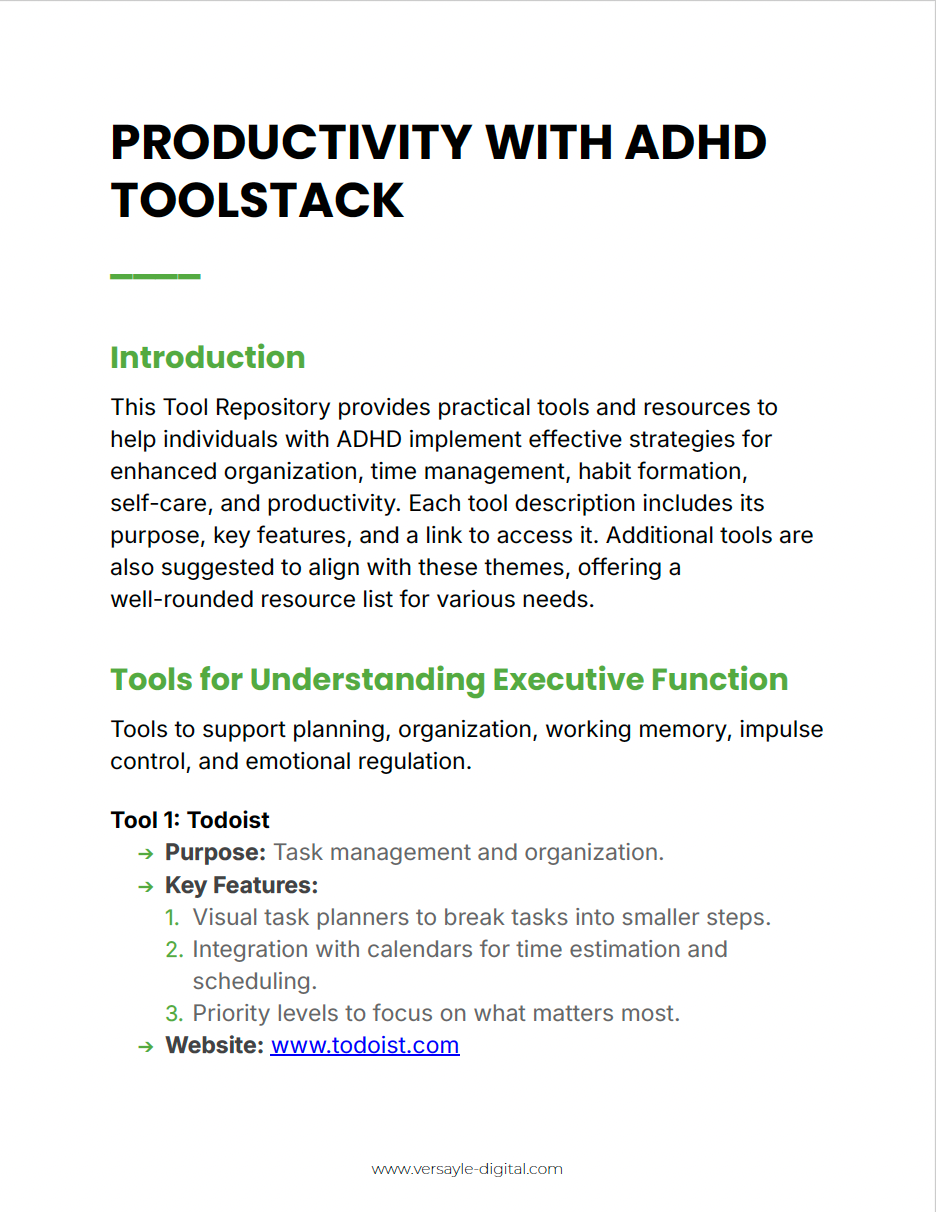 Productivity with ADHD TOOLSTACK