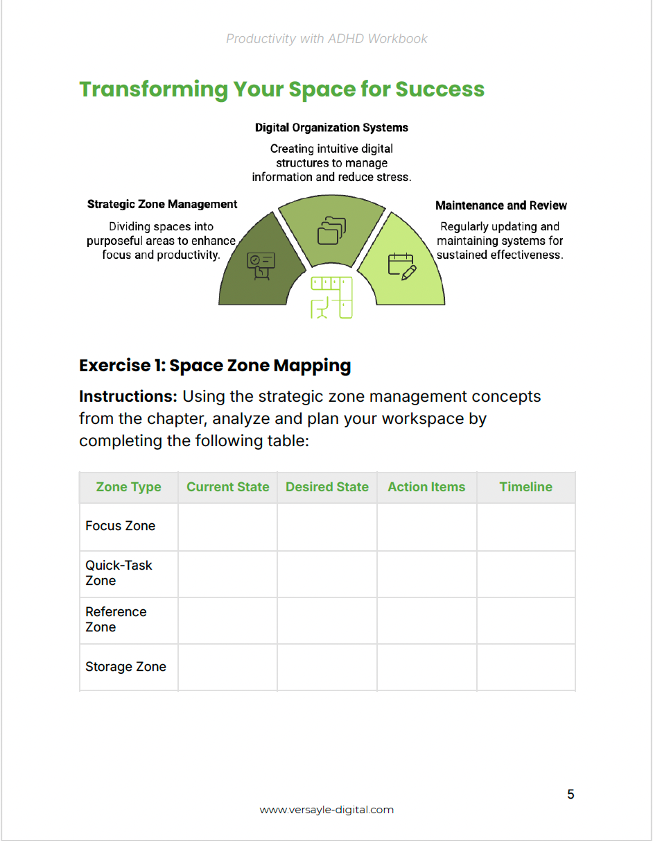 Productivity with ADHD WORKBOOK — Focus, Time Management & Support